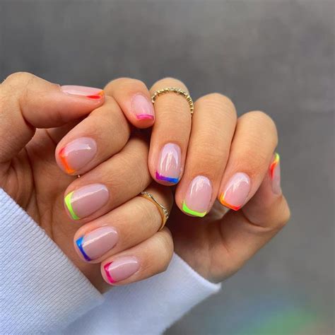 french tip designs 2024|colorful french tip shades.